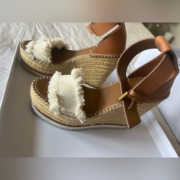 See by Chloe Frayed Wedge in Natural - Picture 4 of 9